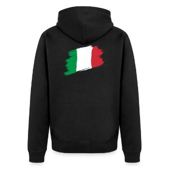 Drapeau Italie - Veste à capuche bio Premium Unisexe - noir - Dos - Nico (187cm)