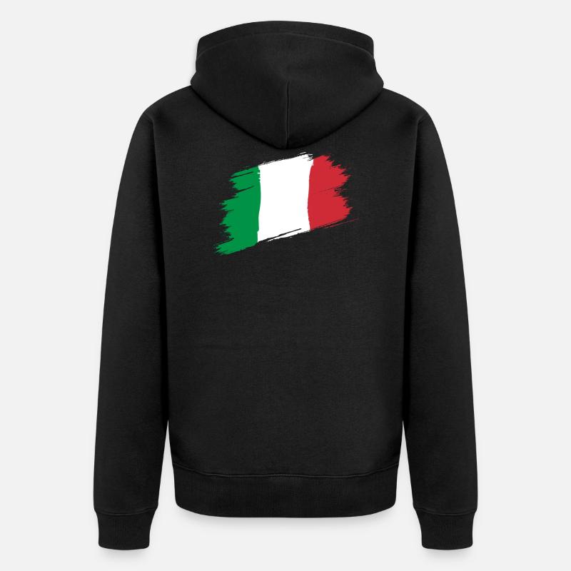 Drapeau Italie - Veste à capuche bio Premium Unisexe - noir
