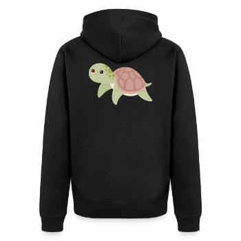 tortue - Veste à capuche bio Premium Unisexe - noir - Dos - Nico (187cm)