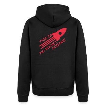 pas de cadeau de chemise d'énonciation drôle de science de fusée - Veste à capuche bio Premium Unisexe - noir - Dos - Nico (187cm)