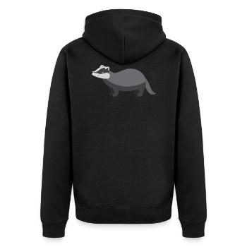 Blaireau - Veste à capuche bio Premium Unisexe - noir - Dos - Nico (187cm)