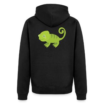 caméléon - Veste à capuche bio Premium Unisexe - noir - Dos - Nico (187cm)