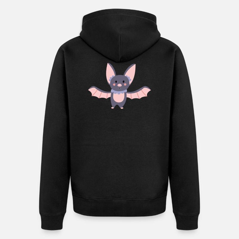 chauve souris - Veste à capuche bio Premium Unisexe - noir