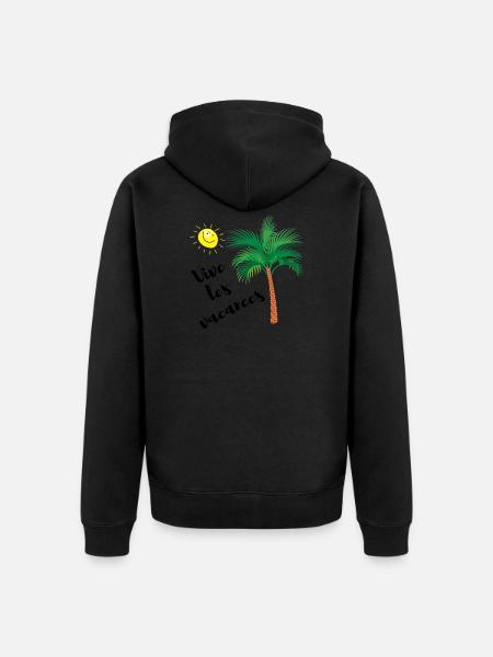 VIVE LES VACANCES - Veste à capuche bio Premium Unisexe - noir
