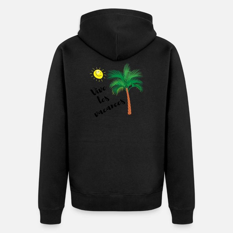 VIVE LES VACANCES - Veste à capuche bio Premium Unisexe - noir