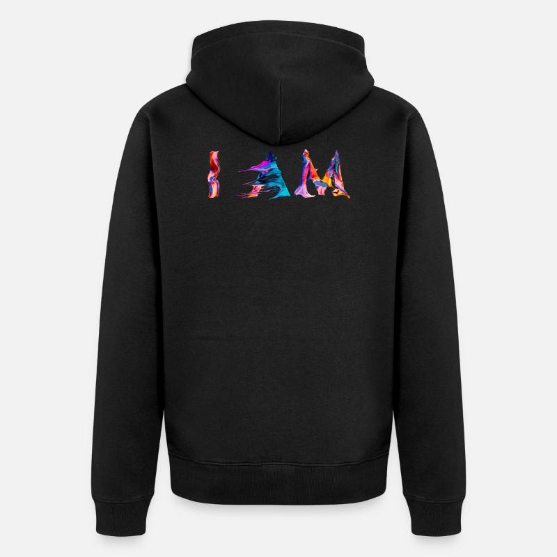 ICH BIN - Unisex Premium Bio Zip Hoodie - Schwarz