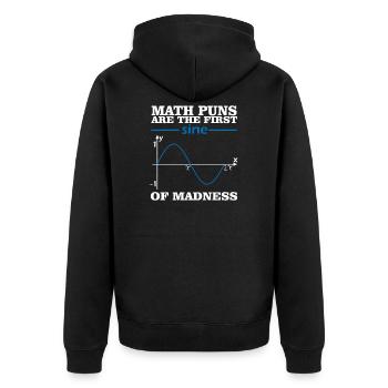 Cadeau scolaire de formule graphique mathématique - Veste à capuche bio Premium Unisexe - noir - Dos - Nico (187cm)