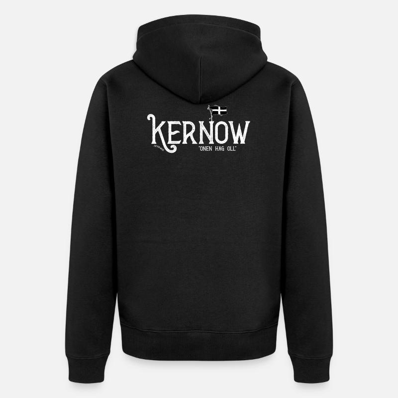 Kernow «Onen Hag Oll» - Veste à capuche bio Premium Unisexe - noir