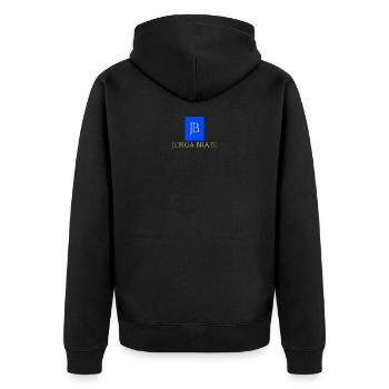 Balkan Edition - Unisex Premium Organic Zip Hoodie - black - Back - Nico (187cm)