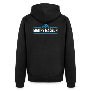 Maître nageur - Veste à capuche bio Premium Unisexe - noir - Dos - Nico (187cm)