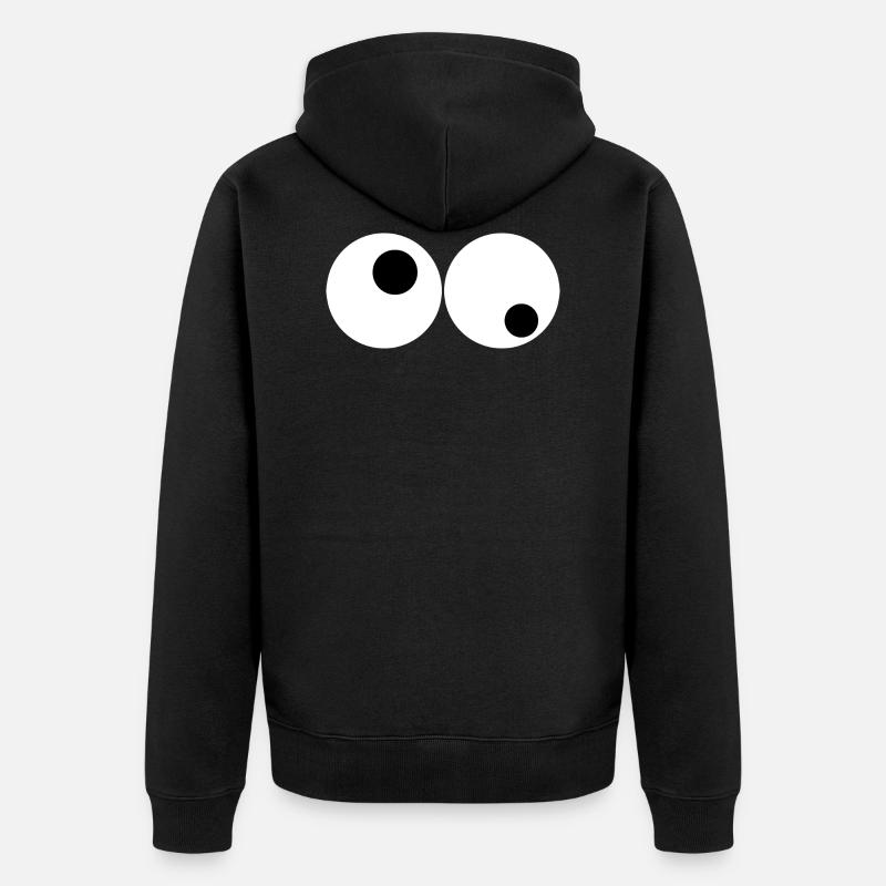 Paire d'yeux Crazy look - Veste à capuche bio Premium Unisexe - noir
