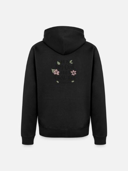 Psalm 91 2 7535 - Unisex Premium Organic Zip Hoodie - black