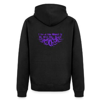 Mythology I can go from mermaid to Sea Witch - Unisex Premium Organic Zip Hoodie - black - Back - Nico (187cm)