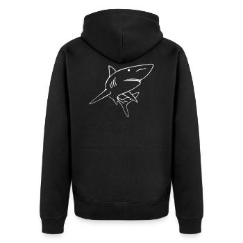 Hai - Vector Design - Veste à capuche bio Premium Unisexe - noir - Dos - Nico (187cm)