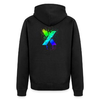Colorful X | Symbol | Gifts | color gradient - Unisex Premium Organic Zip Hoodie - black - Back - Nico (187cm)