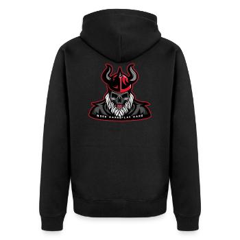 Work Hard Play Hard - Veste à capuche bio Premium Unisexe - noir - Dos - Nico (187cm)