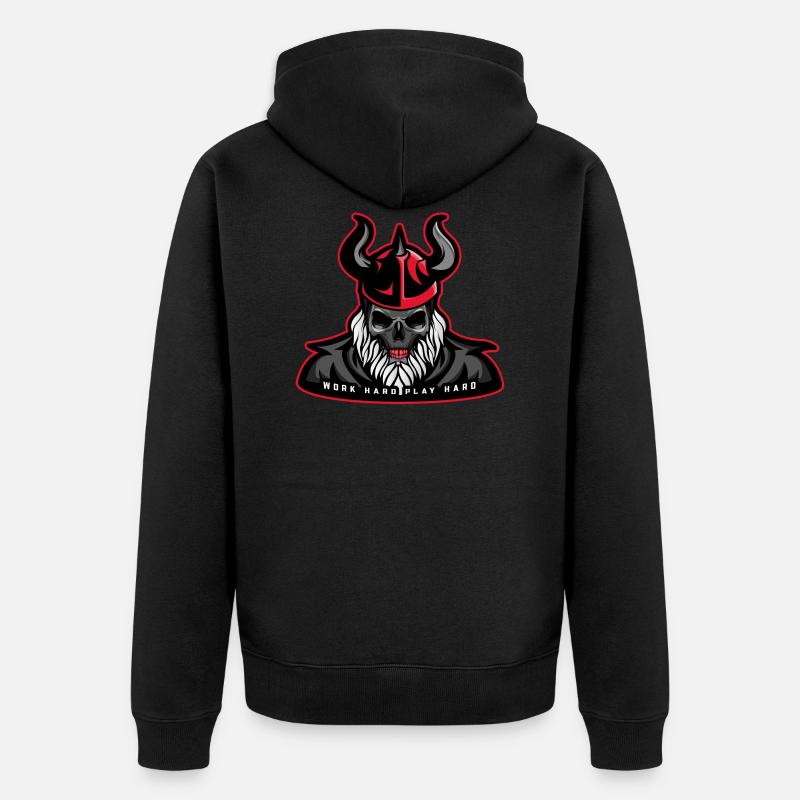 Work Hard Play Hard - Veste à capuche bio Premium Unisexe - noir