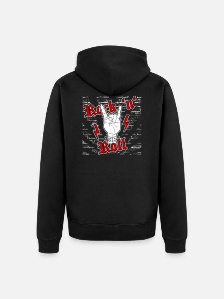 Rock n Roll - Veste à capuche bio Premium Unisexe - noir