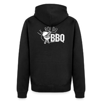 le roi du BBQ - Barbecue - Veste à capuche bio Premium Unisexe - noir - Dos - Nico (187cm)