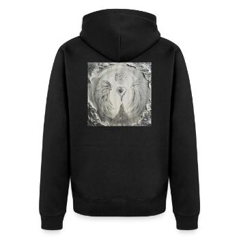 Ange du cœur de la purification - Veste à capuche bio Premium Unisexe - noir - Dos - Nico (187cm)