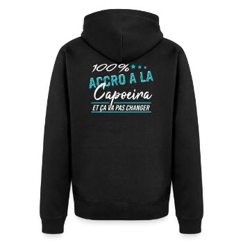 Capoeira - Veste à capuche bio Premium Unisexe - noir - Dos - Nico (187cm)