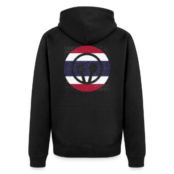 Thailand cuisine cooking thai food gift - Unisex Premium Organic Zip Hoodie - black - Back - Nico (187cm)