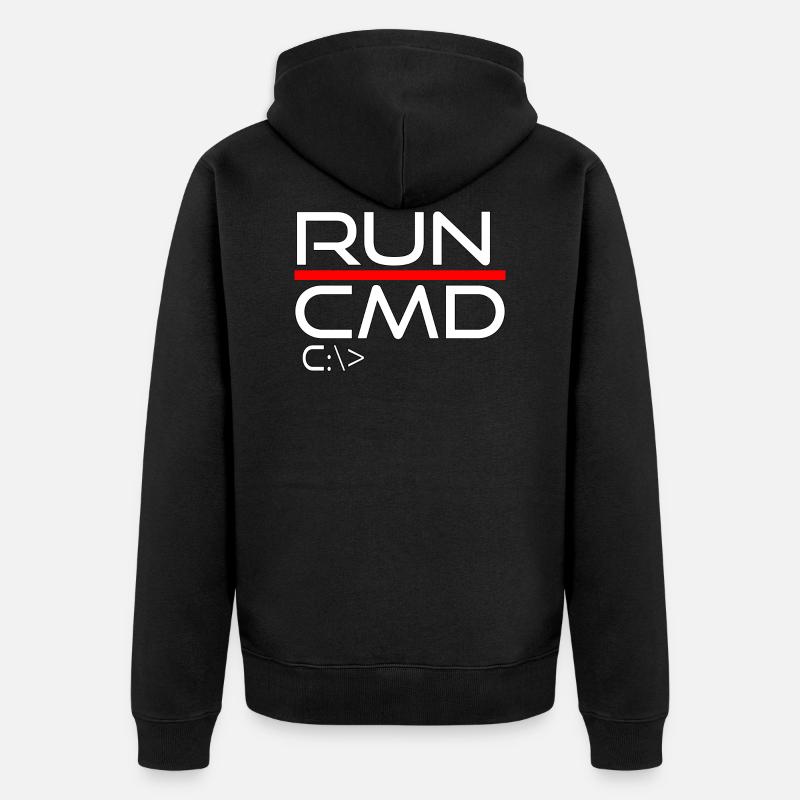 exécuter cmd - Veste à capuche bio Premium Unisexe - noir
