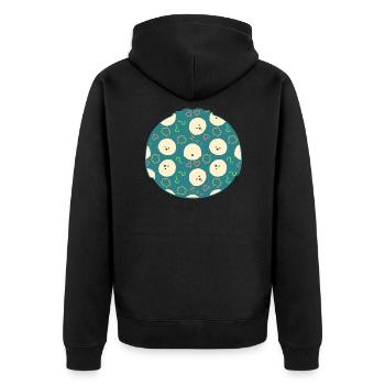 Bichon Frise Chien Emoji - Veste à capuche bio Premium Unisexe - noir - Dos - Nico (187cm)