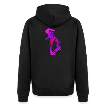 Maori Skateboard Fille Tribal Tattoo Cadeau - Veste à capuche bio Premium Unisexe - noir - Dos - Nico (187cm)