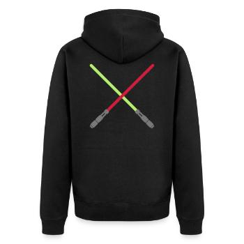 Lightsaber sabre laser croisé sabres laser - Veste à capuche bio Premium Unisexe - noir - Dos - Nico (187cm)