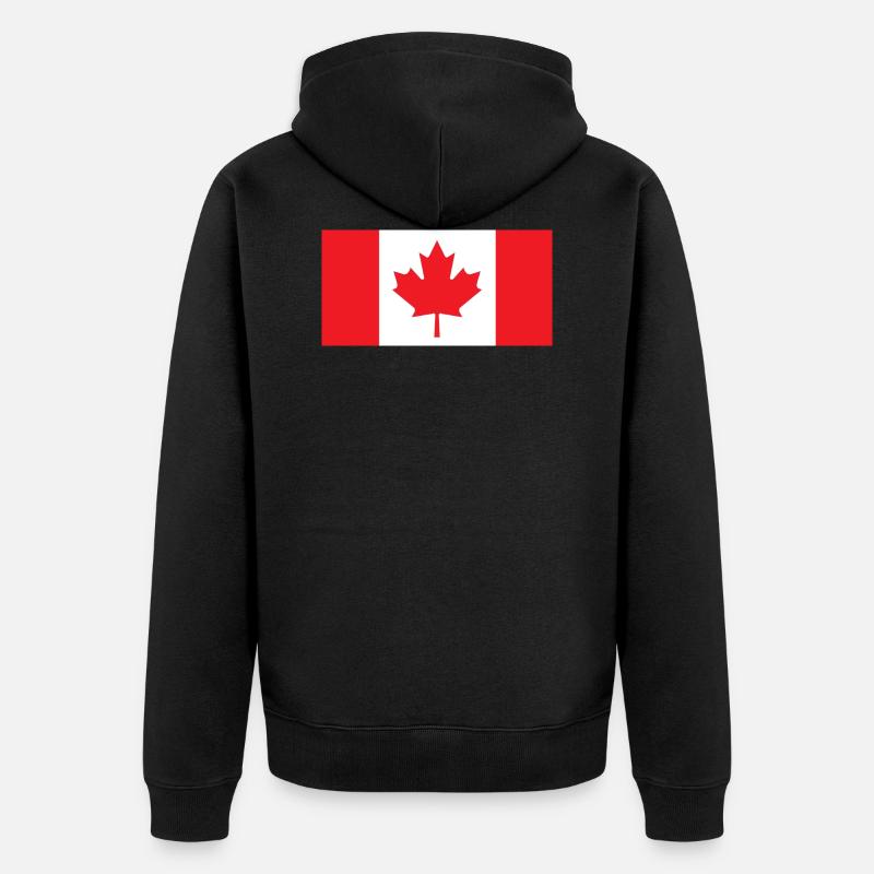 Drapeau du Canada - Veste à capuche bio Premium Unisexe - noir