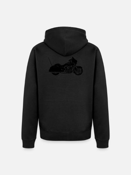 Road King Desing - Unisex Premium Organic Zip Hoodie - black