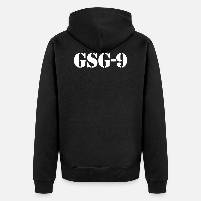 Vecteur militaire GSG 9 - Veste à capuche bio Premium Unisexe - noir