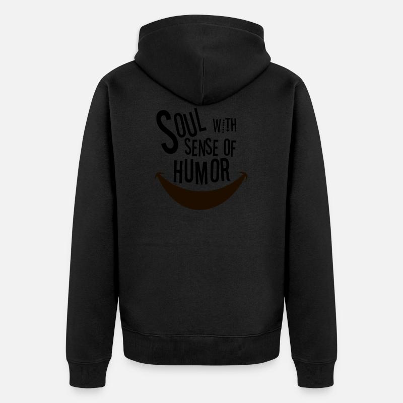Âme avec sens de l'humour - Veste à capuche bio Premium Unisexe - undefined