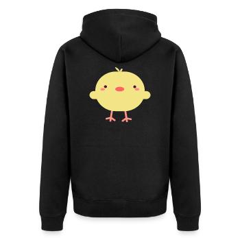 le poussin - Veste à capuche bio Premium Unisexe - noir - Dos - Nico (187cm)