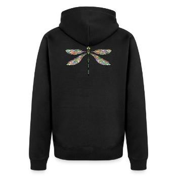Libellule - Veste à capuche bio Premium Unisexe - noir - Dos - Nico (187cm)