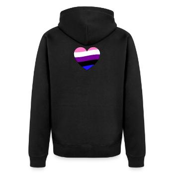 Pride Gender Fluid - Unisex Premium Organic Zip Hoodie - black - Back - Nico (187cm)