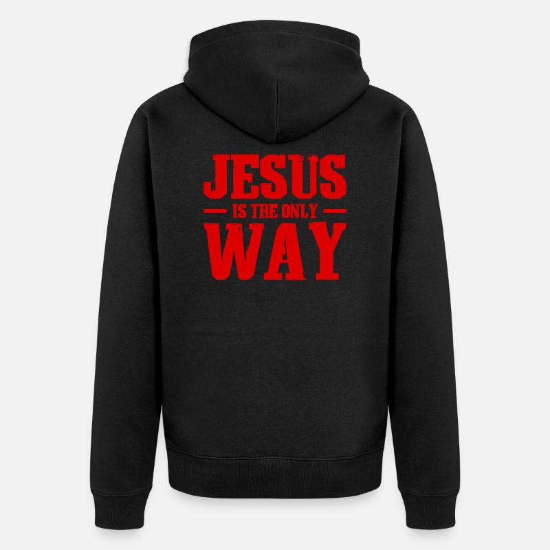 La foi de Jésus-Christ - Veste à capuche bio Premium Unisexe - noir