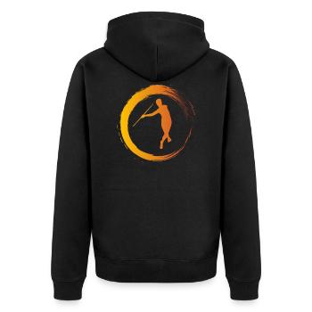 Lancer de lance Athlétisme Sport - Veste à capuche bio Premium Unisexe - noir - Dos - Nico (187cm)