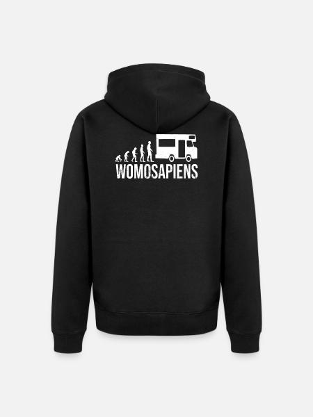 Womosapiens Wohnmobil Evolution - Unisex Premium Bio Zip Hoodie - Schwarz