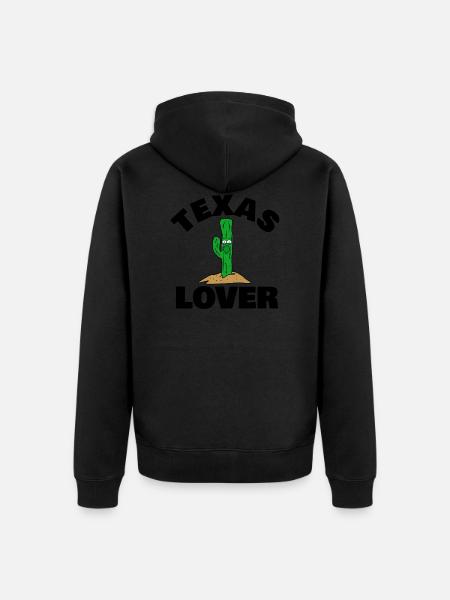 Texas lover - Unisex Premium Organic Zip Hoodie - black