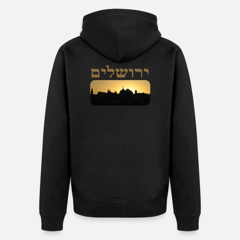 Jérusalem - Veste à capuche bio Premium Unisexe - noir