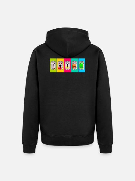 recharging batteries - Unisex Premium Organic Zip Hoodie - black