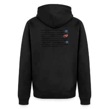 droit de la microbiologie appliquée - Veste à capuche bio Premium Unisexe - noir - Dos - Nico (187cm)