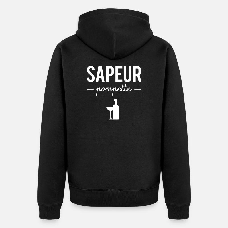 Sapeur pompette - Veste à capuche bio Premium Unisexe - noir