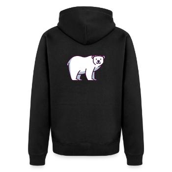 Ours polaire - Veste à capuche bio Premium Unisexe - noir - Dos - Nico (187cm)