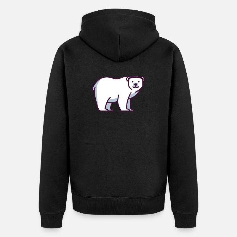 Ours polaire - Veste à capuche bio Premium Unisexe - noir