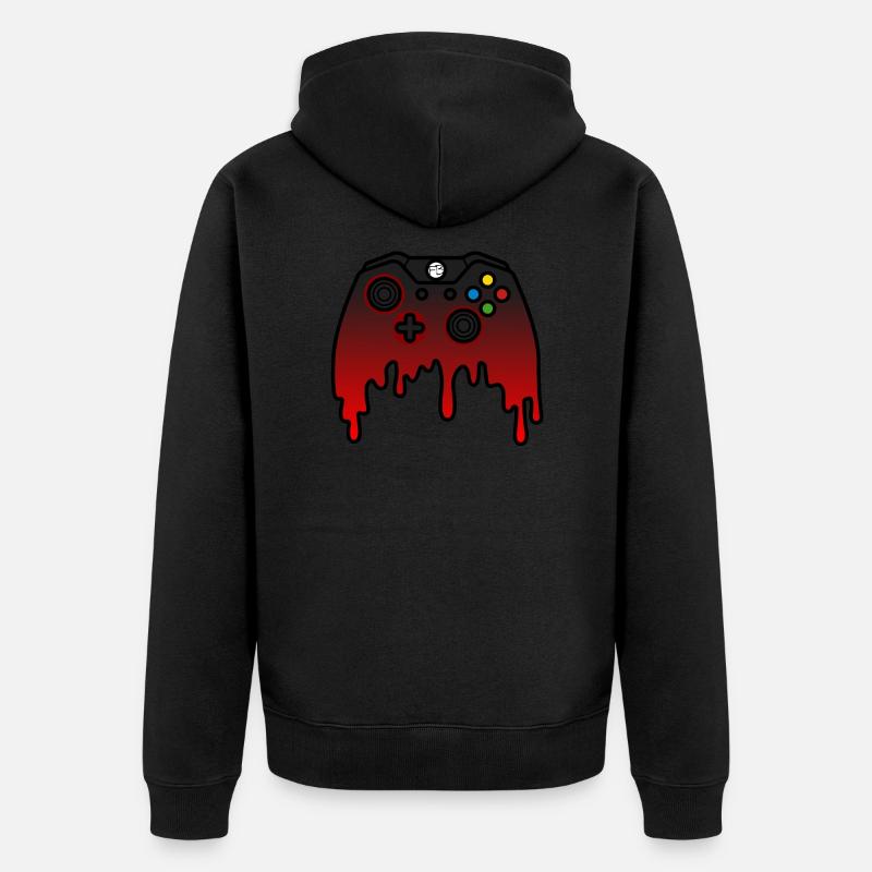 Doom Dripping Controller - Unisex Premium Bio Zip Hoodie - Schwarz