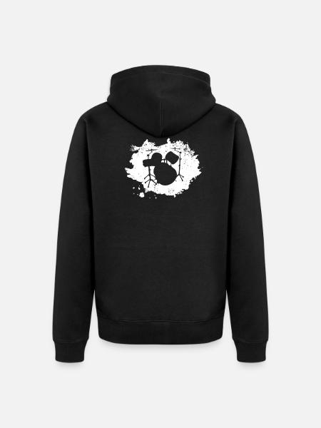 Drums - Unisex Premium Organic Zip Hoodie - black