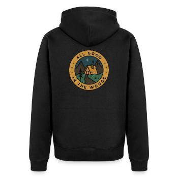 Tout va bien dans la nature - Veste à capuche bio Premium Unisexe - noir - Dos - Nico (187cm)